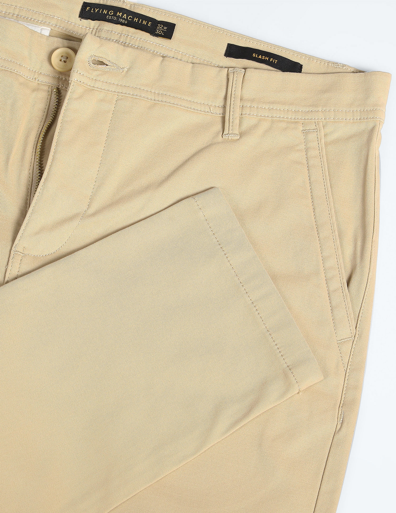 Flying Machine Slash Slim Tapered Twill Trousers