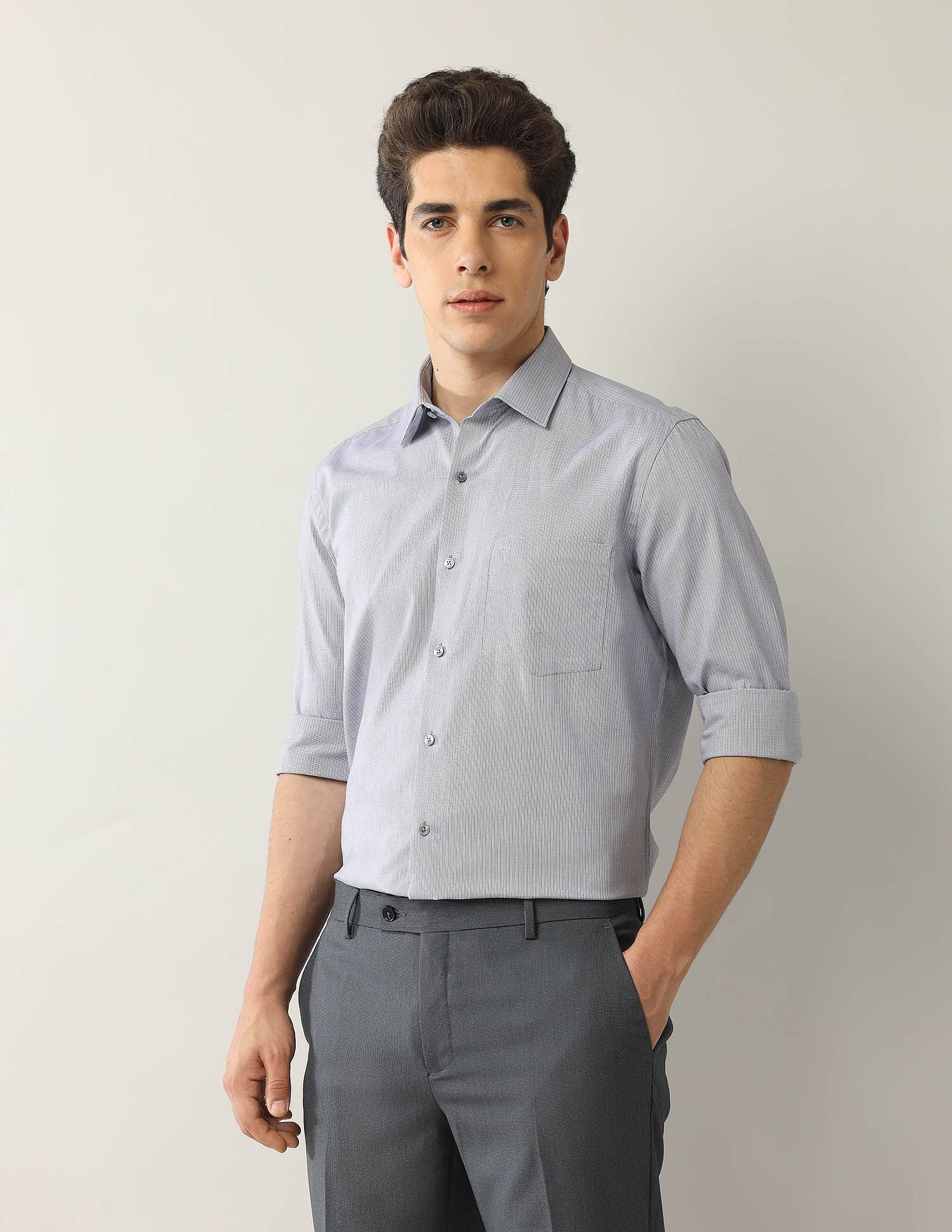 Arrow Textured Liberty Classic Fit Shirt
