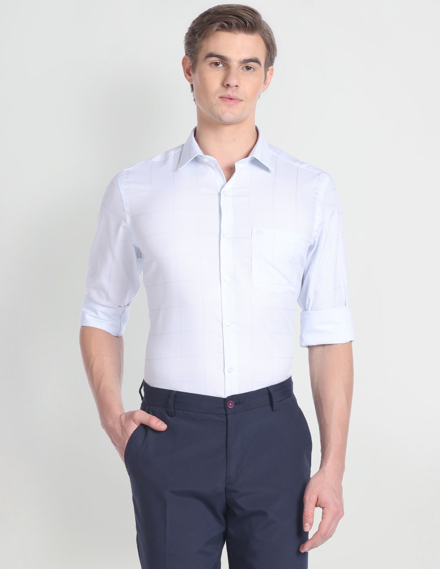 Arrow Auto Press Outline Check Shirt