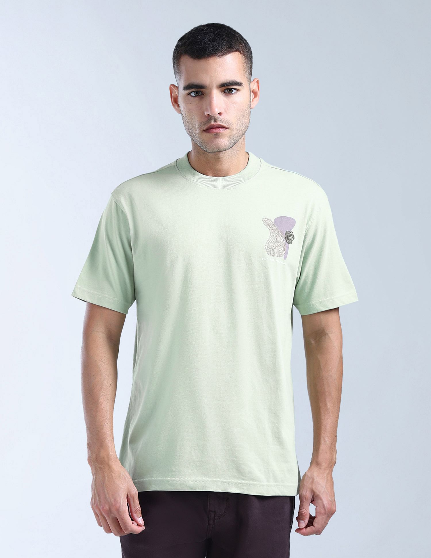 Flying Machine Embroidered Relaxed Fit T-Shirt