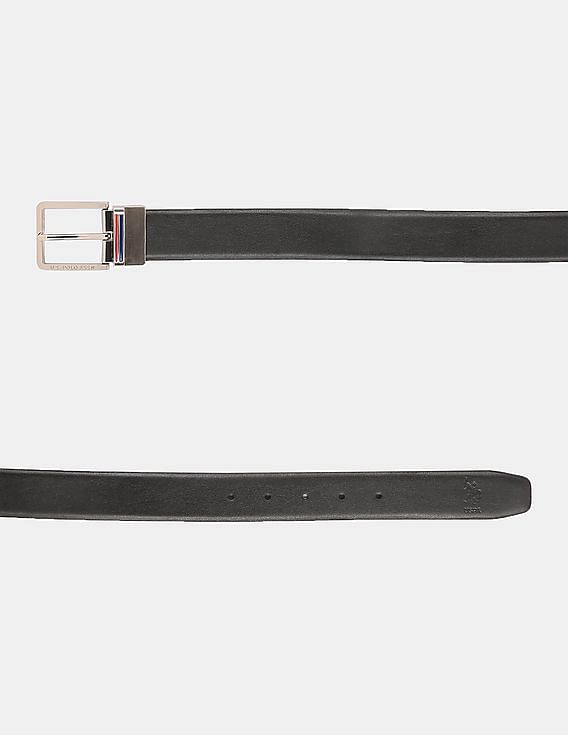 U.S. Polo Assn. Men Black And Burgundy Reversible Belt