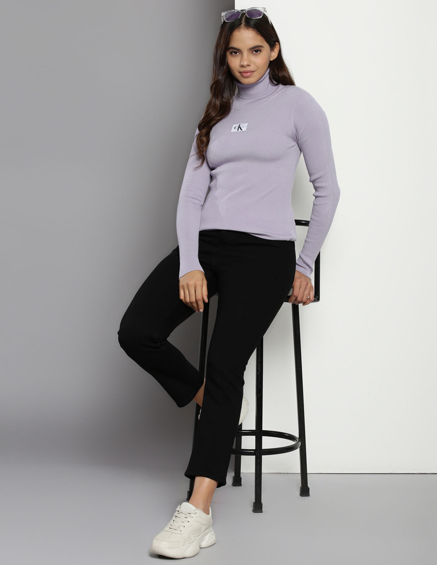 売れ筋商品|||カルバンクライン ニット&セーター アウター レディース Women's High Shine Classic Crewneck Sweater Turtledove Women Sweaters Cowl-Neck & Turtlen | Banana Republic Factory