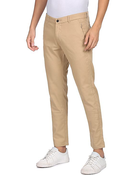 Tan Flat-Front Pants | MenSuits