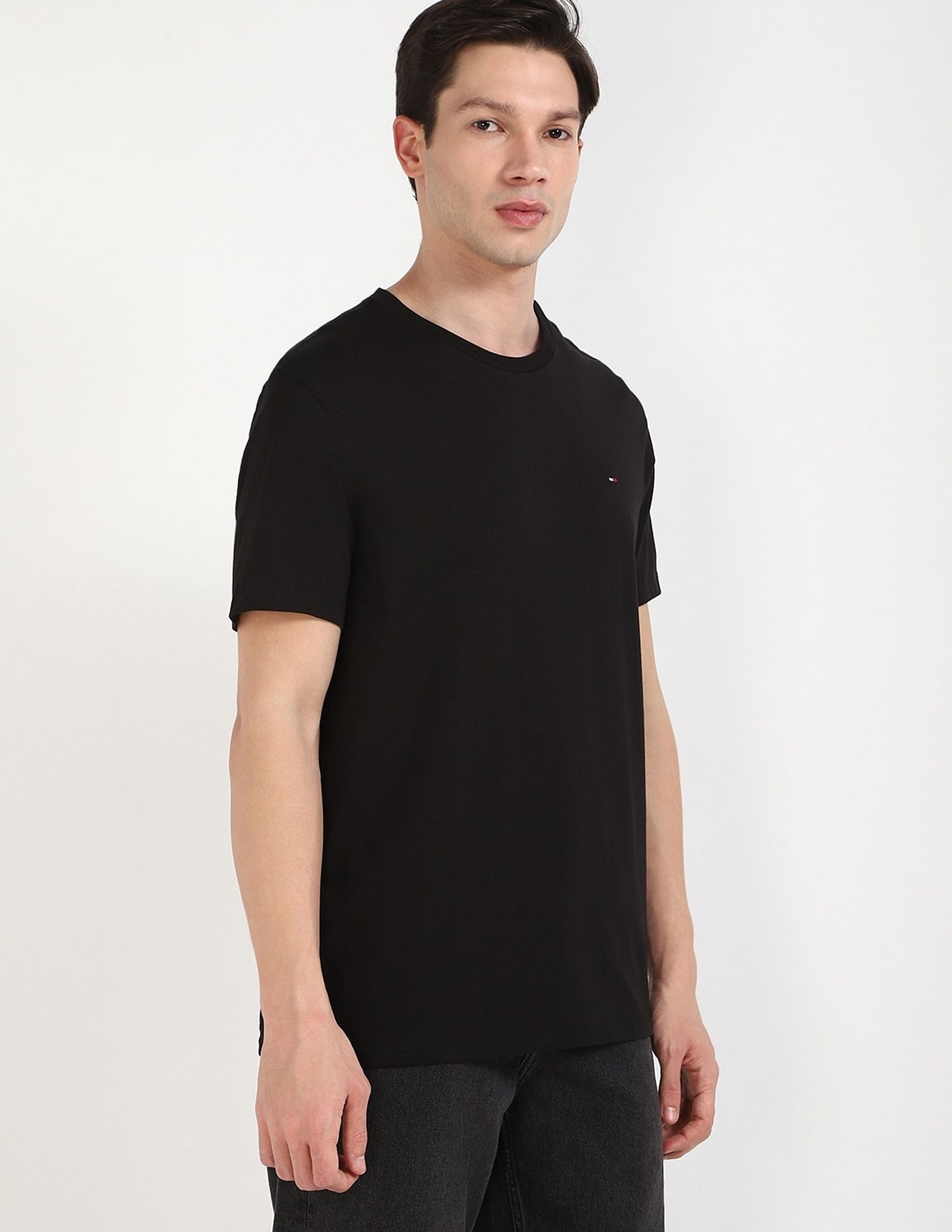 Tommy Hilfiger Solid Regular-Fit Cotton T-Shirt