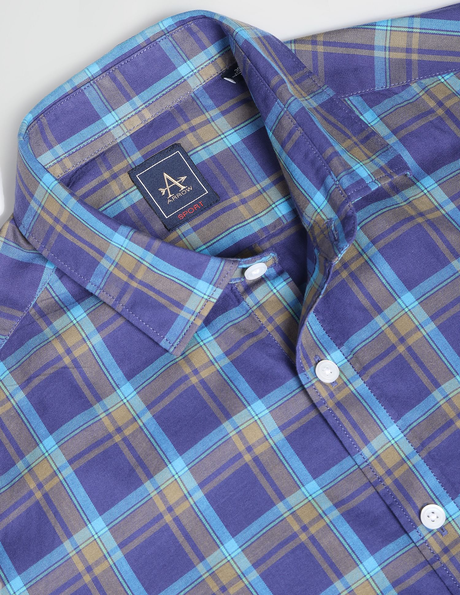 Arrow Sports Tartan Check Casual Shirt