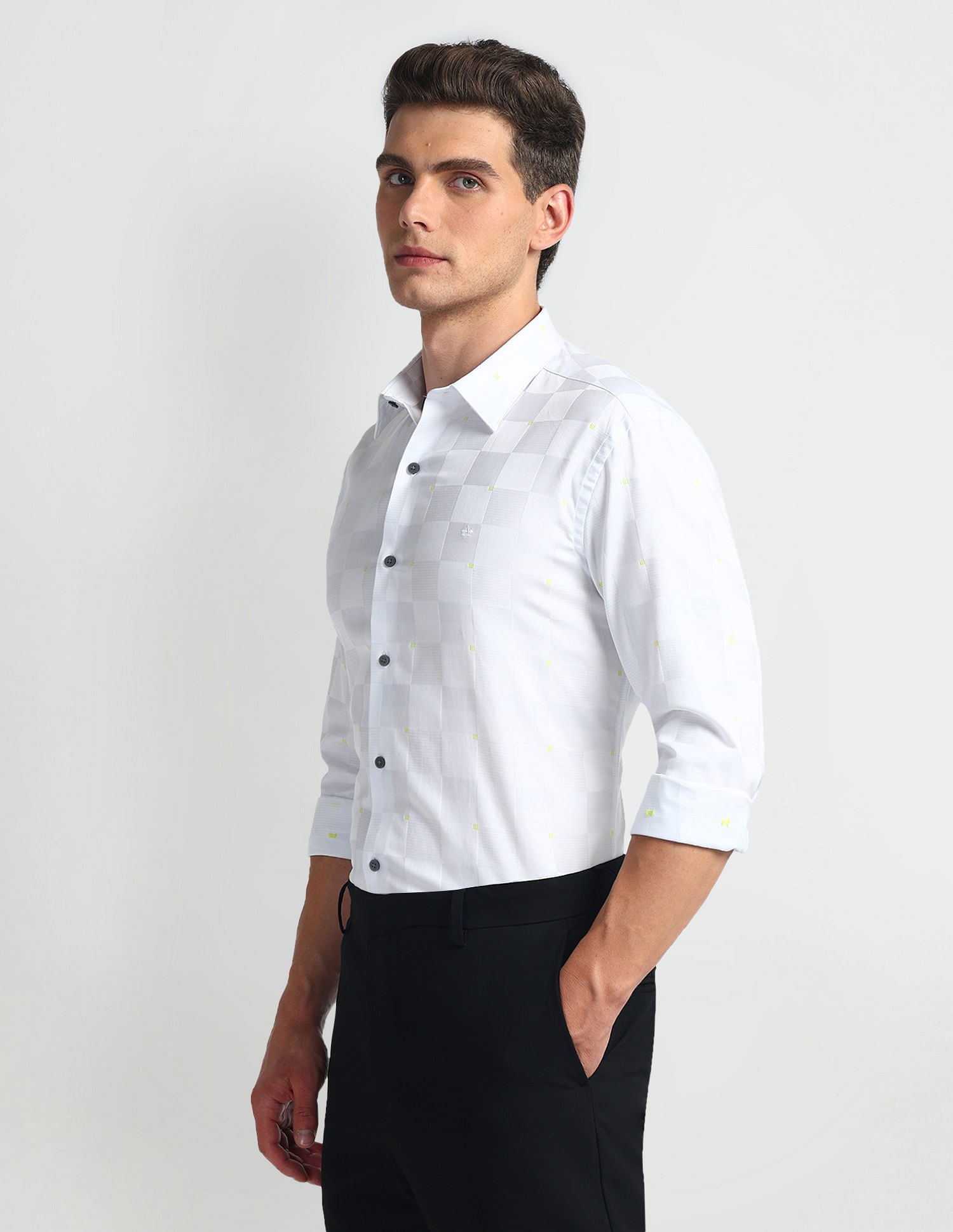 Arrow Newyork Manhattan Slim Fit Check Shirt