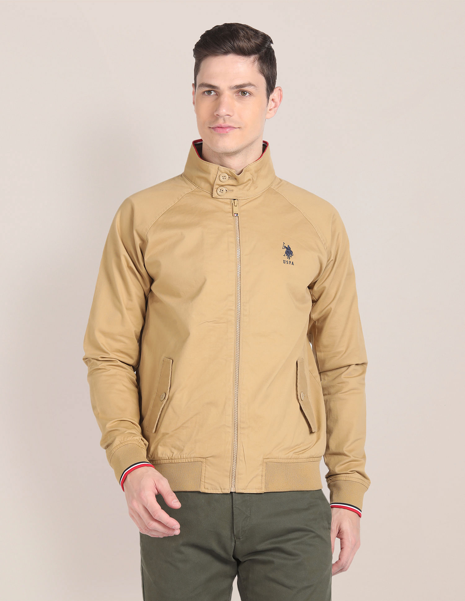 Buy U.S. Polo Assn. Stand Collar Windcheater Jacket - NNNOW.com