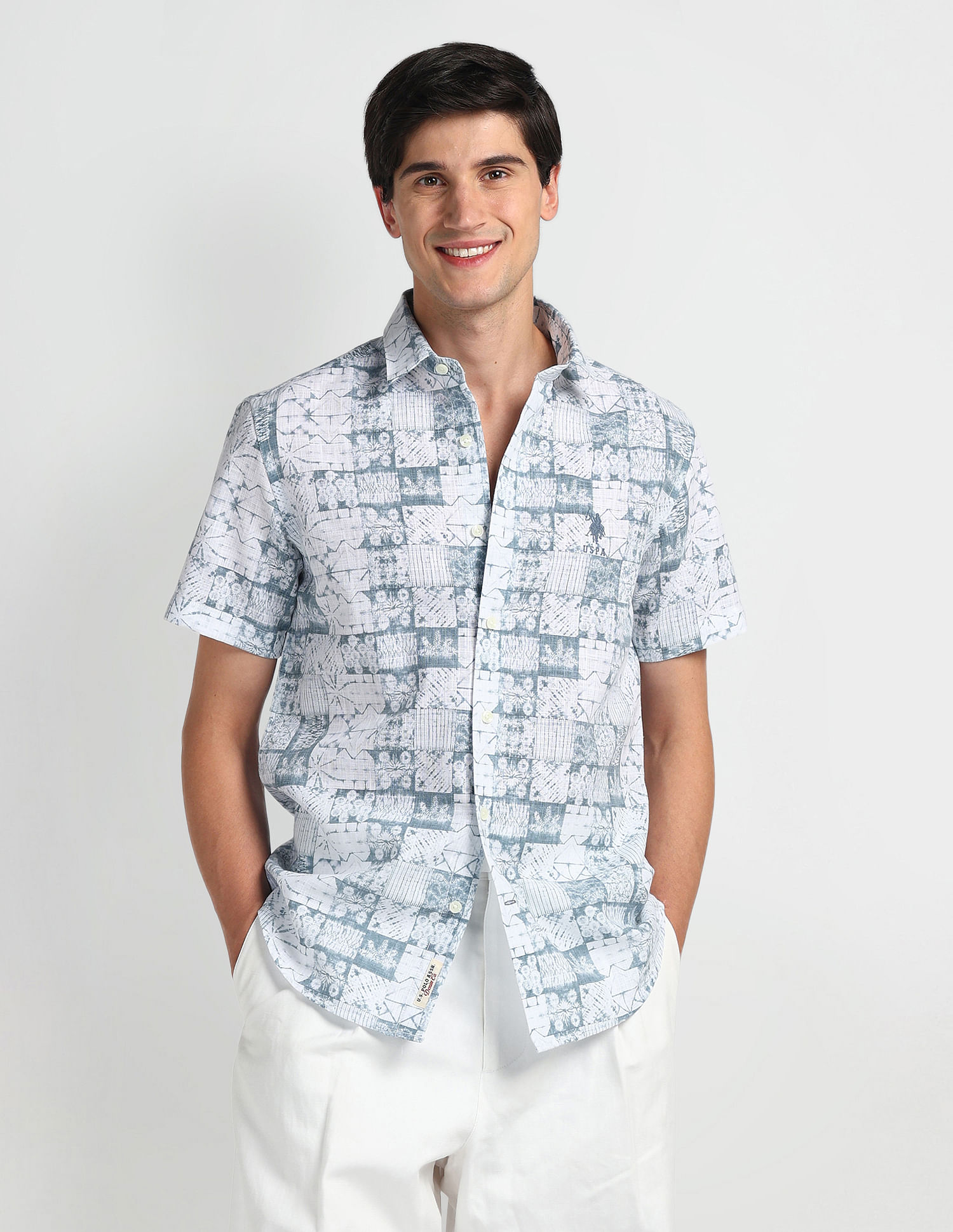 U.S. Polo Assn. Denim Co. Abstract Print Slim Fit Shirt