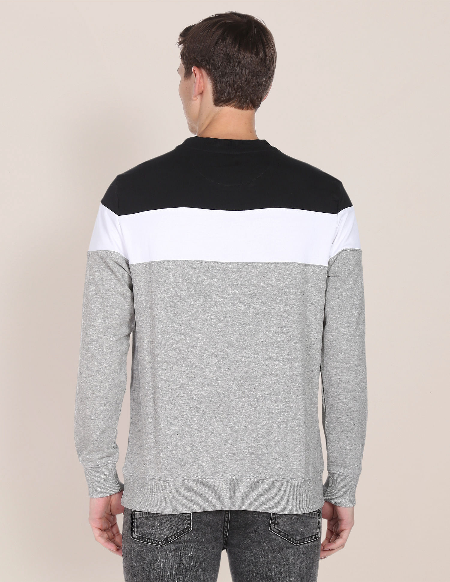 U.S. Polo Assn. Crew Neck Colour Block Sweatshirt