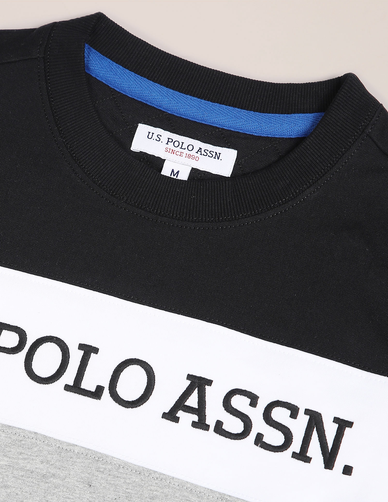 U.S. Polo Assn. Crew Neck Colour Block Sweatshirt