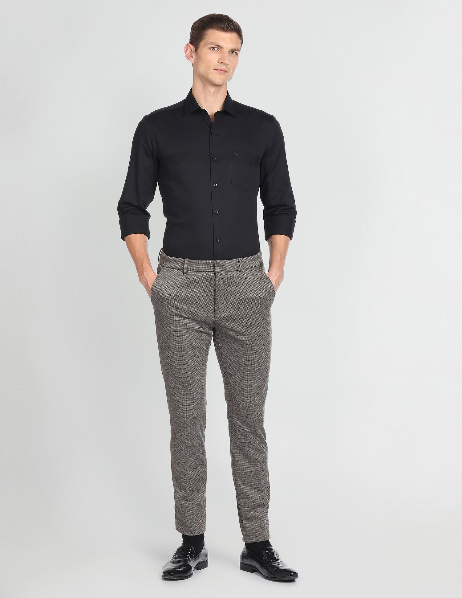 Arrow Self Design Dobby Formal Shirt