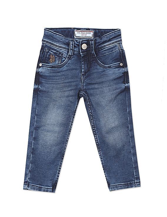 U.S. Polo Assn. Kids Boys Slim Fit Stone Wash Jeans