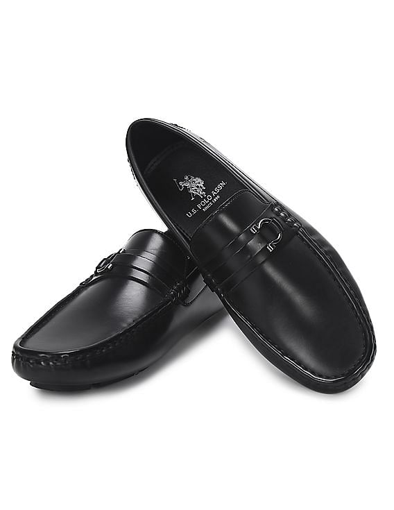 us polo black loafers