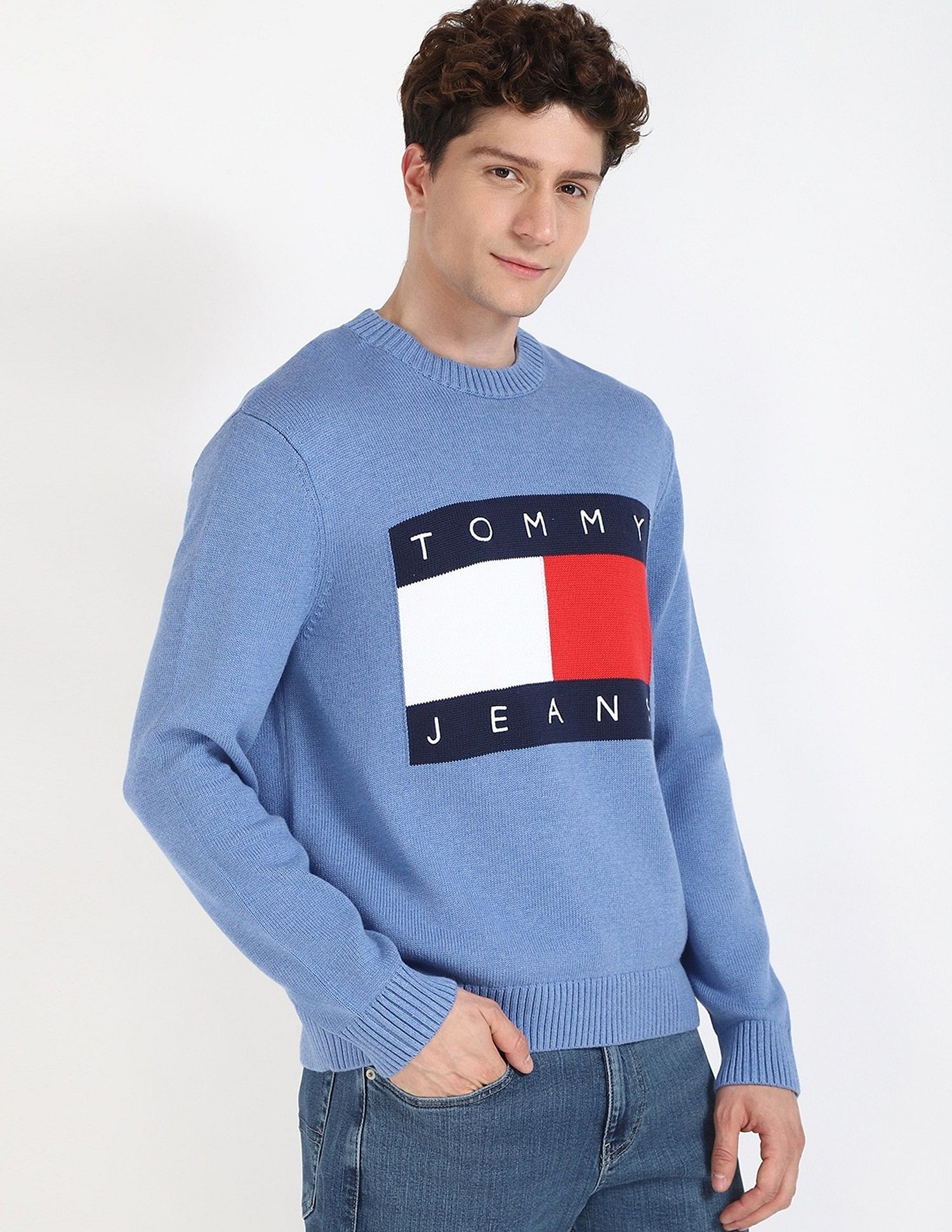 Tommy Hilfiger Embroidered Logo Regular-Fit Cotton Sweater
