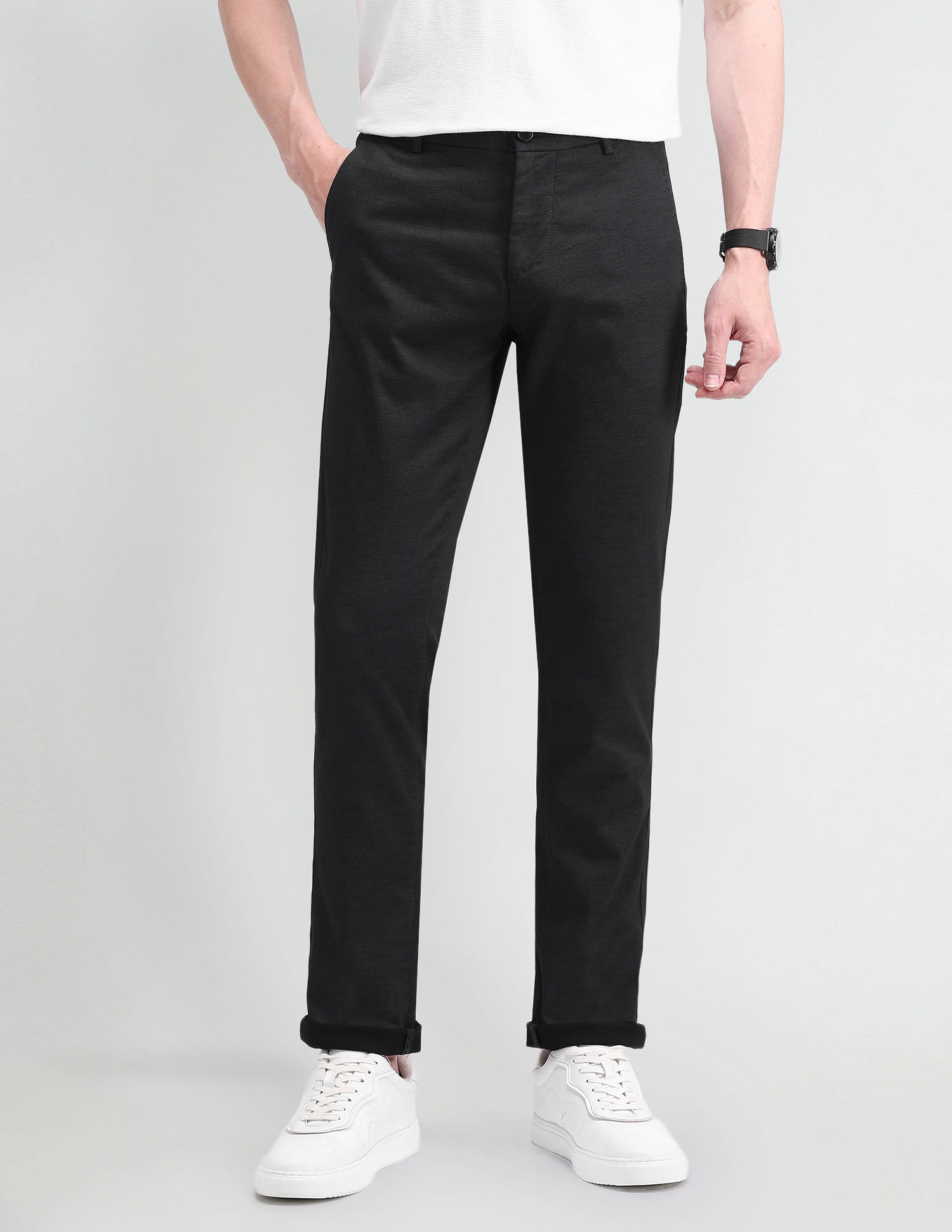 Arrow Sport Slim Fit Satin Trousers