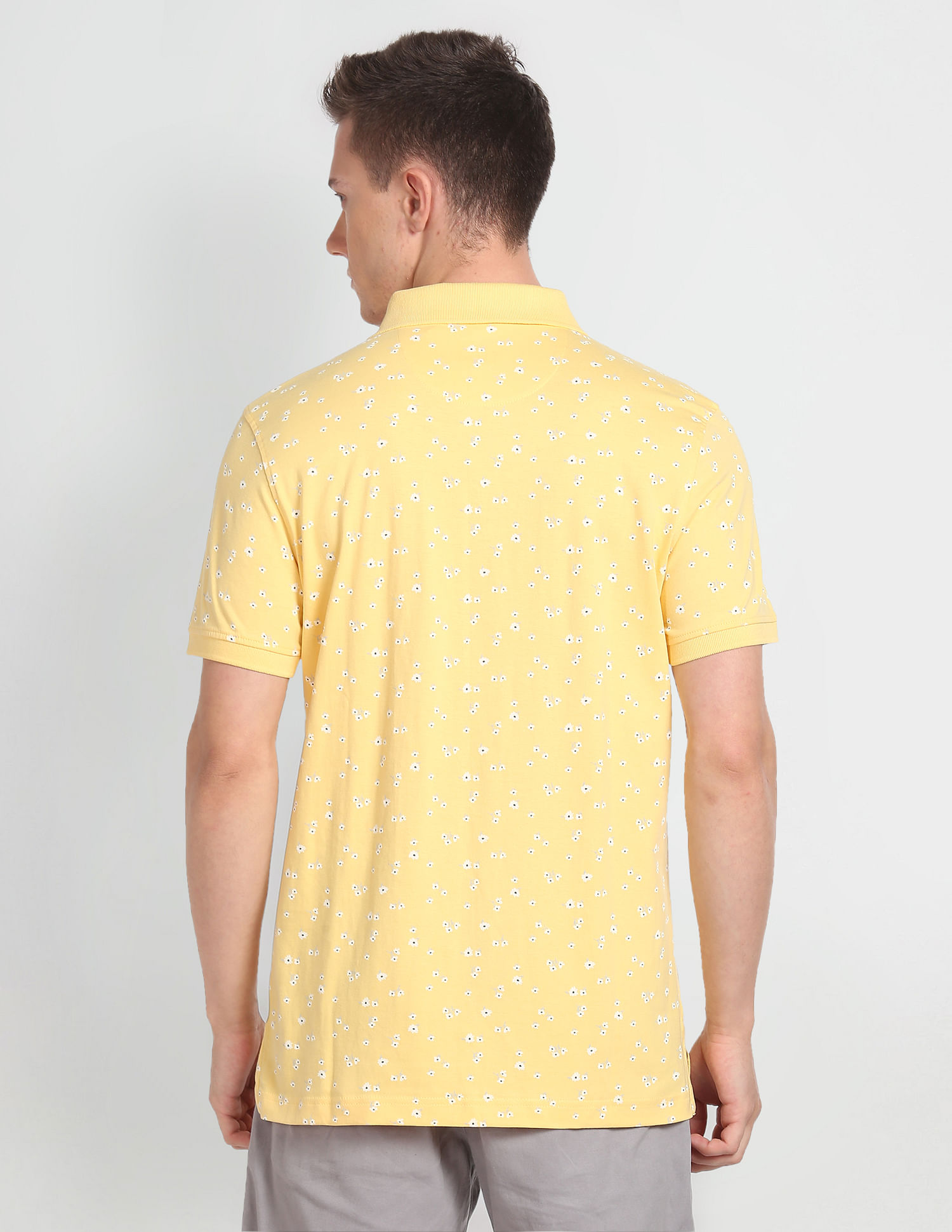 Arrow Sports Floral Cotton Polo Shirt