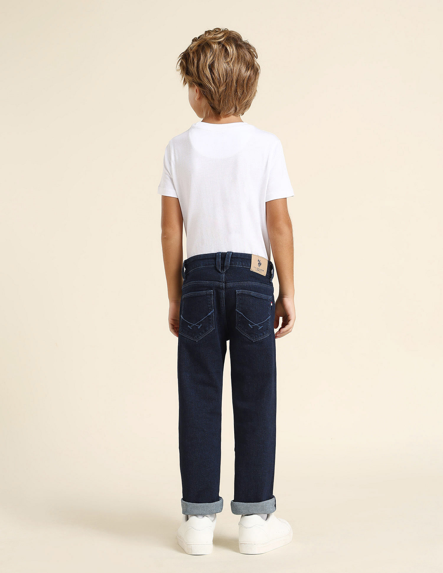 U.S. Polo Assn. Kids Boys Relaxed Fit Blue Jeans