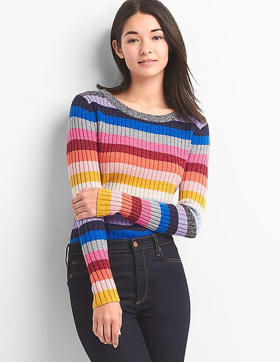 Gap multicolor deals striped sweater