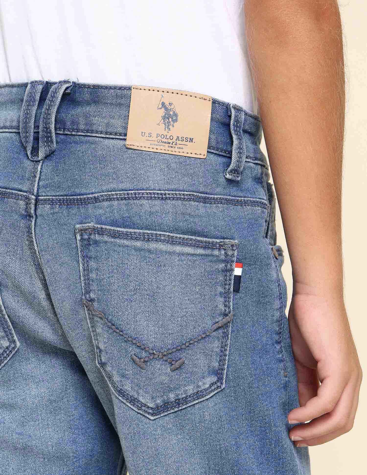 U.S. Polo Assn. Kids Boys Relaxed Fit Blue Jeans