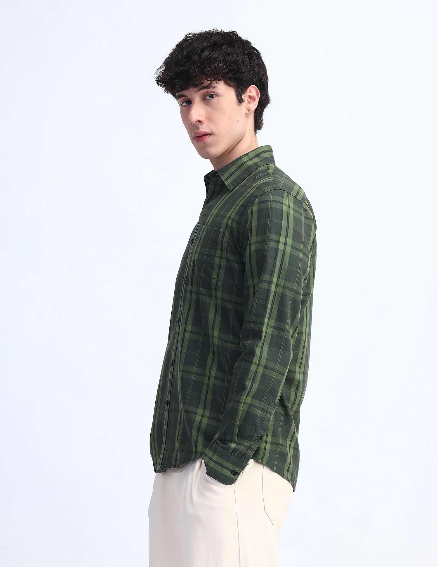 Flying Machine Slim Fit Checked Shirt