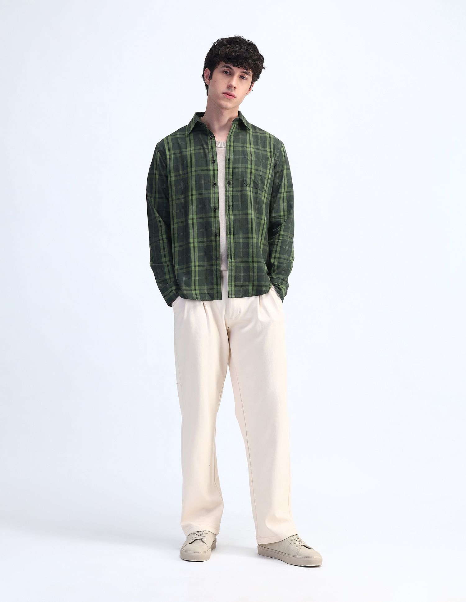 Flying Machine Slim Fit Checked Shirt