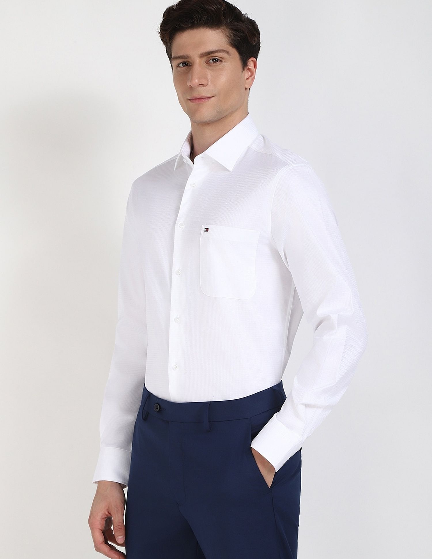 Tommy Hilfiger Texture Regular-Fit Cotton Shirt