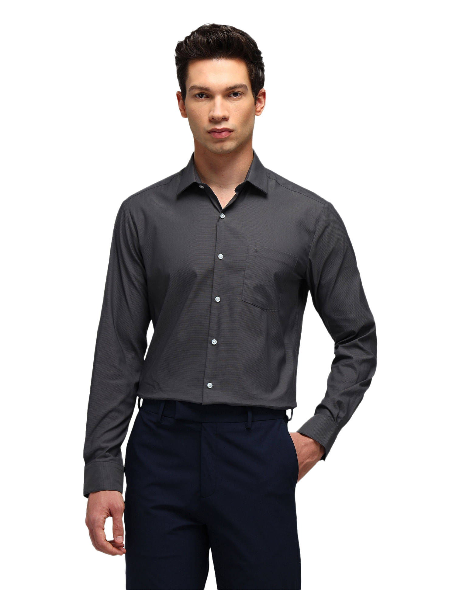 Arrow Slim Fit Dobby Solid Pattern Shirt