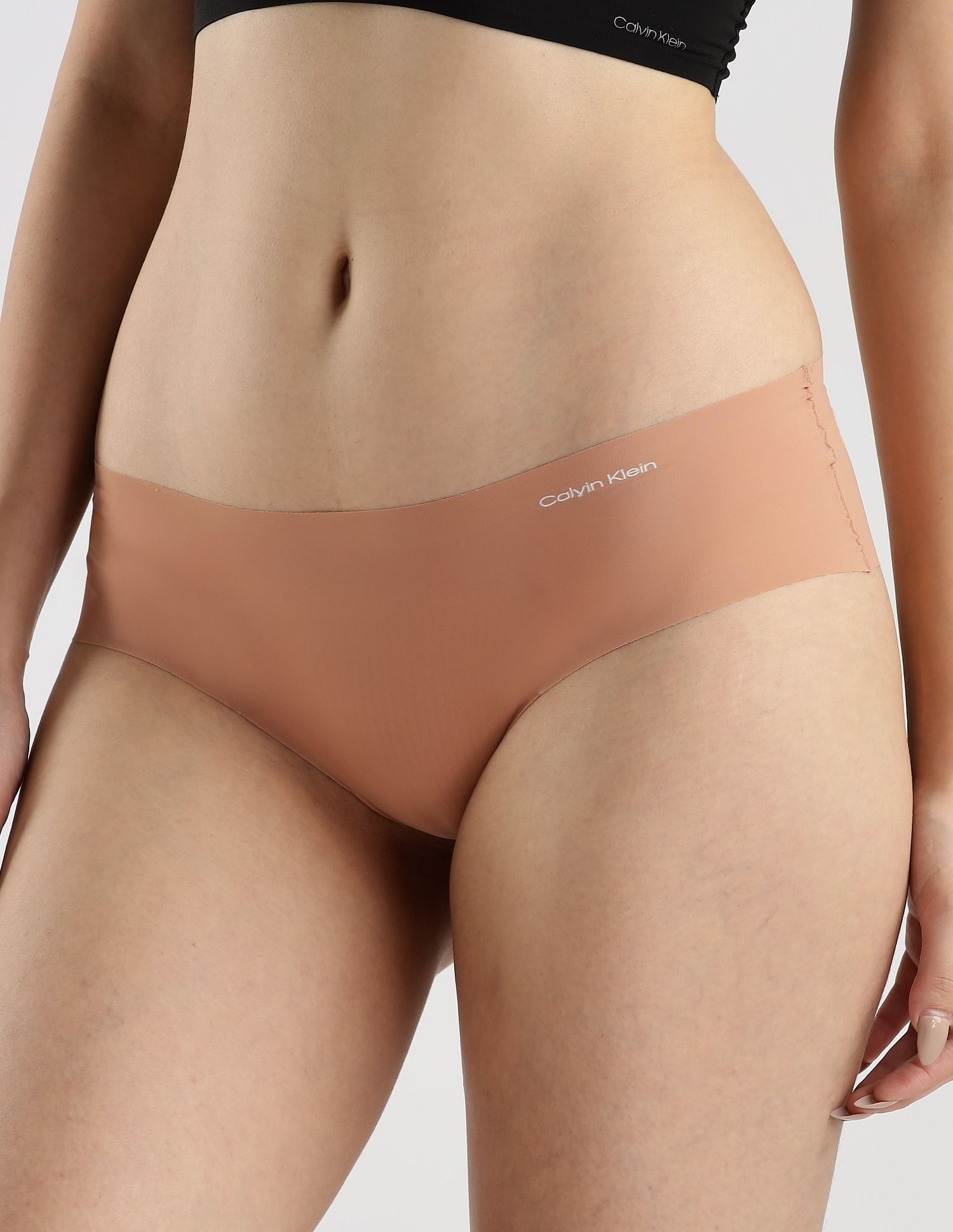 Calvin Klein Underwear Solid Brown Low Rise Hipster