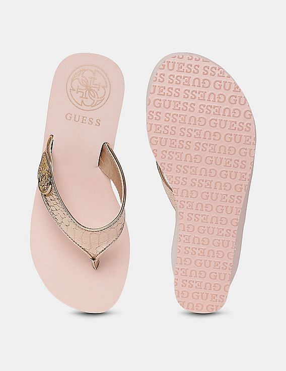 women textured pink s flip flop