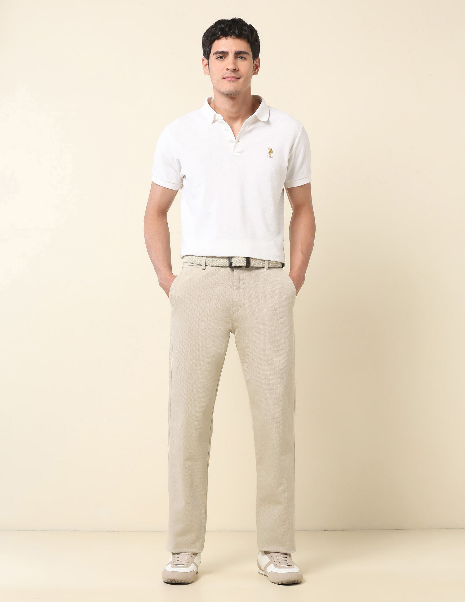 U.S. Polo Assn. Austin Slim Fit Dobby Trousers