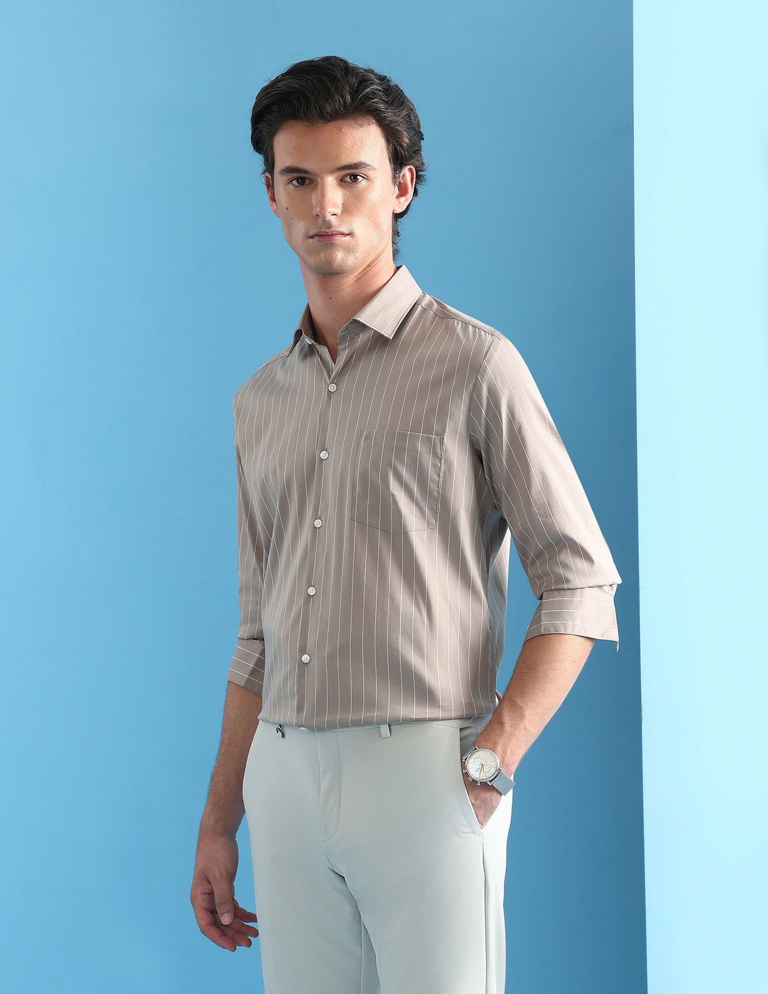 Arrow Manhattan Slim Fit Velocity Twill Shirt