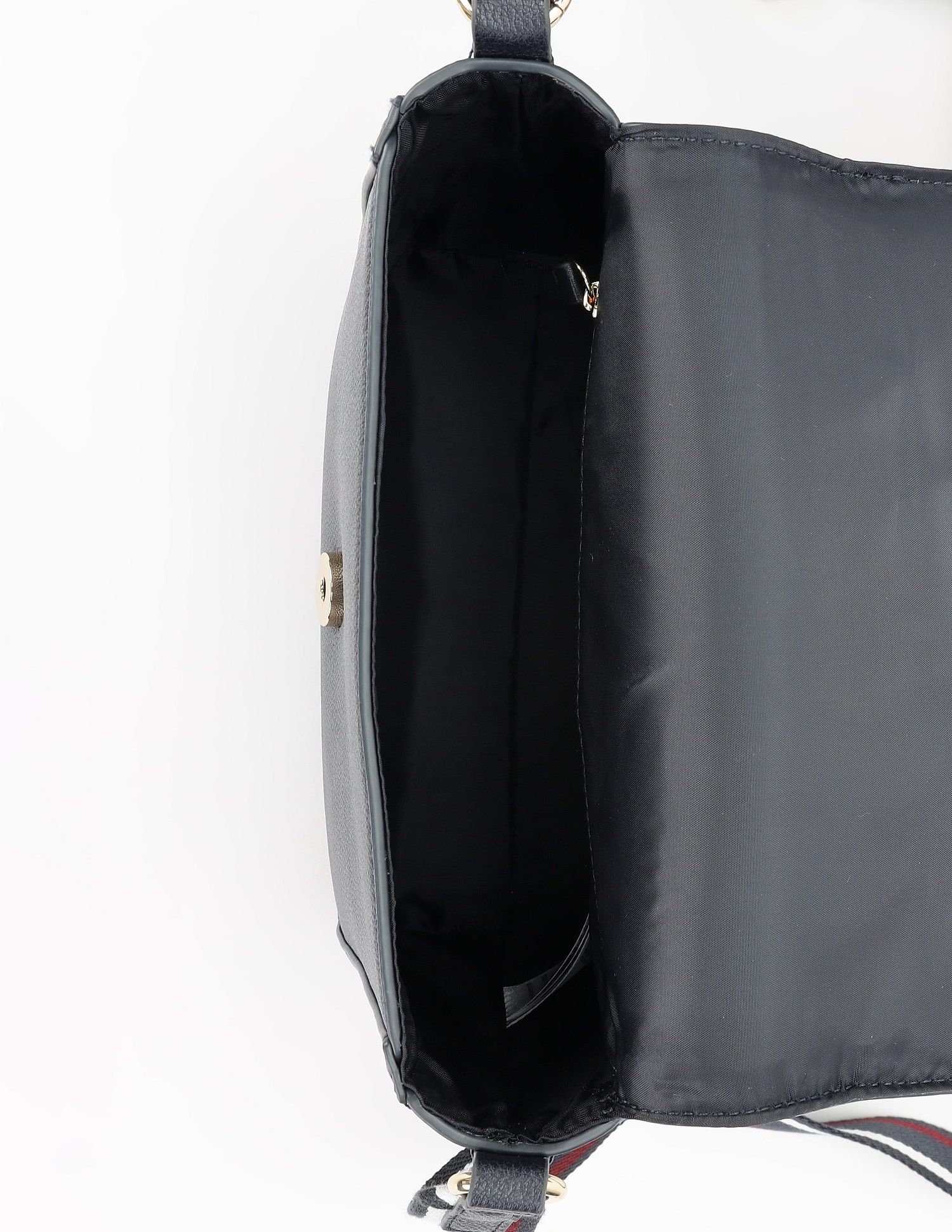 Tommy Hilfiger Solid Blue Pu Sling Bag