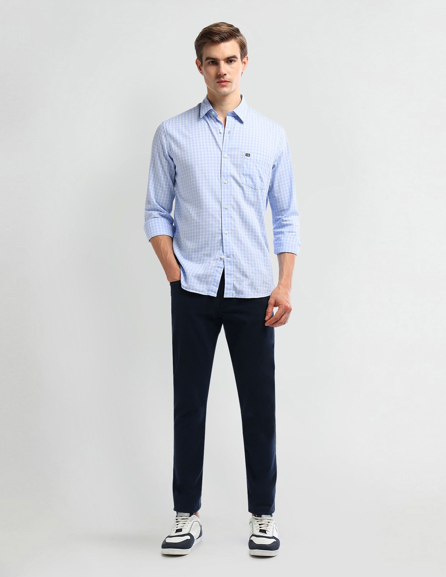 Arrow Sport Manhattan Slim Fit Cotton Shirt