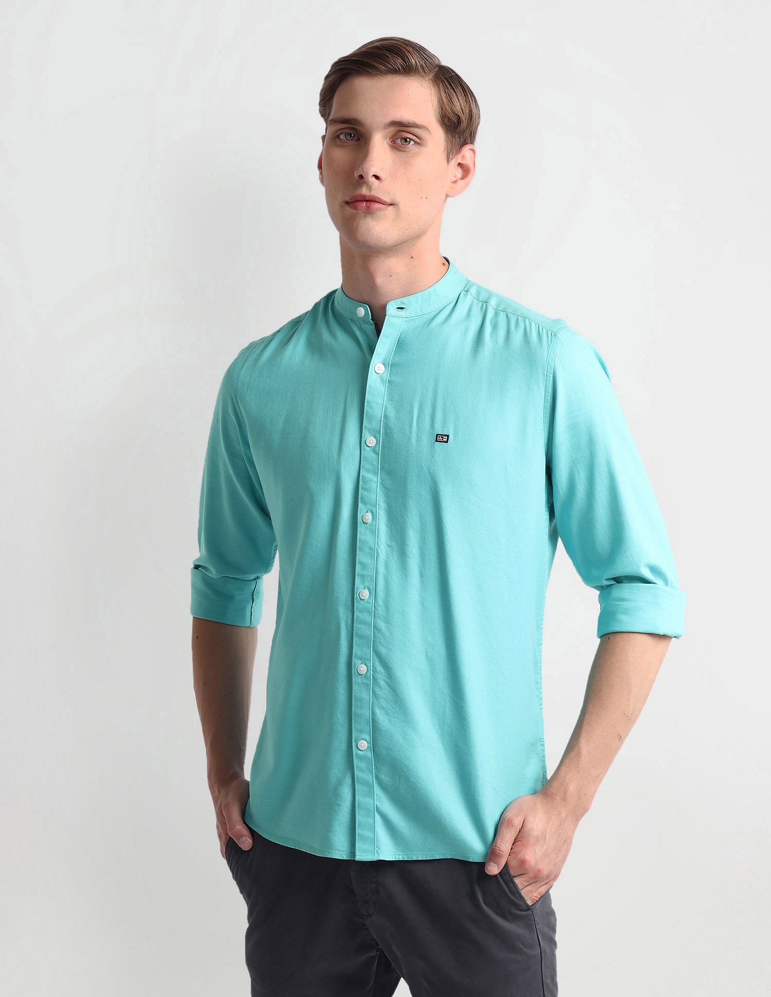 Arrow Sports Cotton Modal Slim Shirt