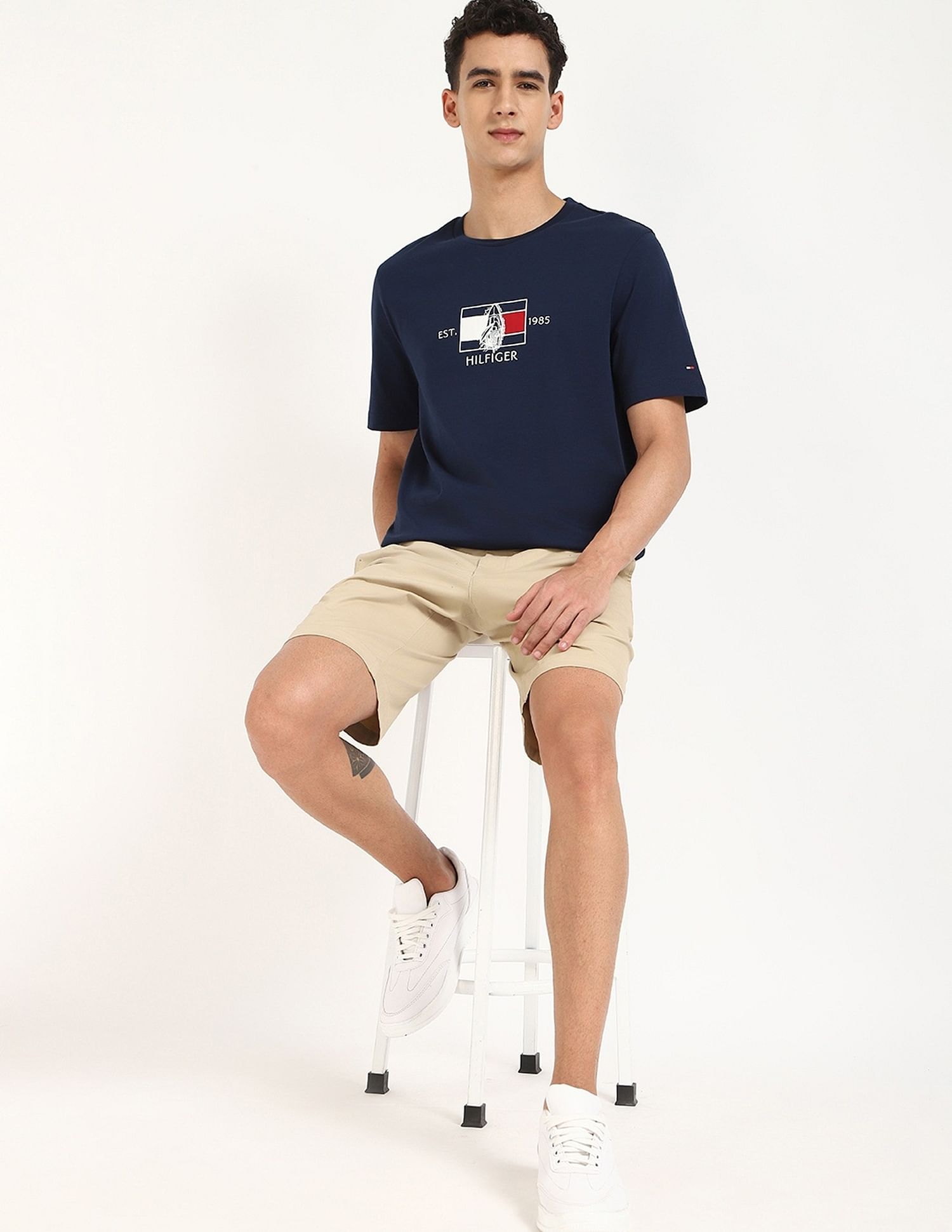 Tommy Hilfiger Embroidered Logo Regular-Fit Cotton T-Shirt