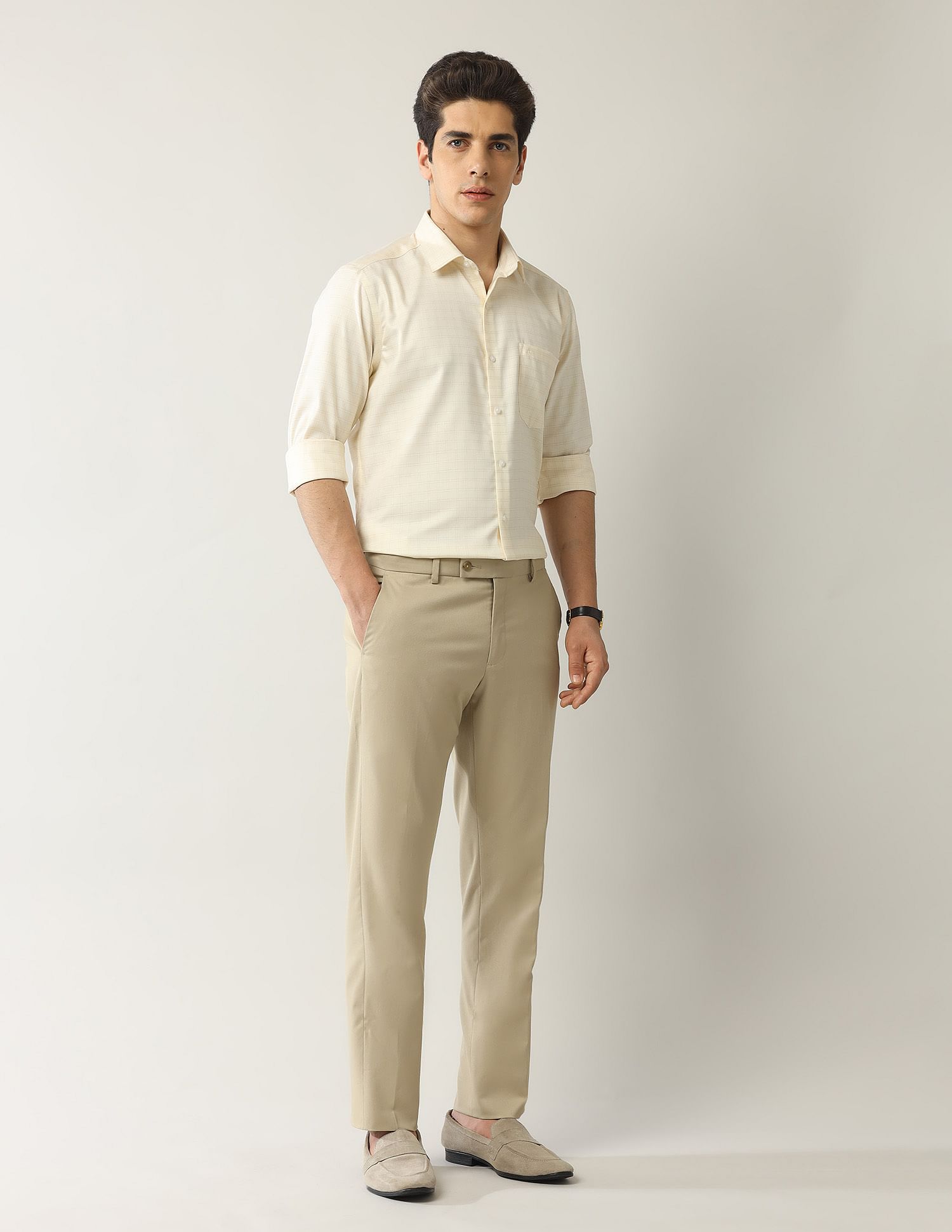 Arrow Grid Tattersall Checked Autopress Shirt