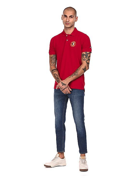 Arrow Sports Solid Cotton Pique Polo Shirt