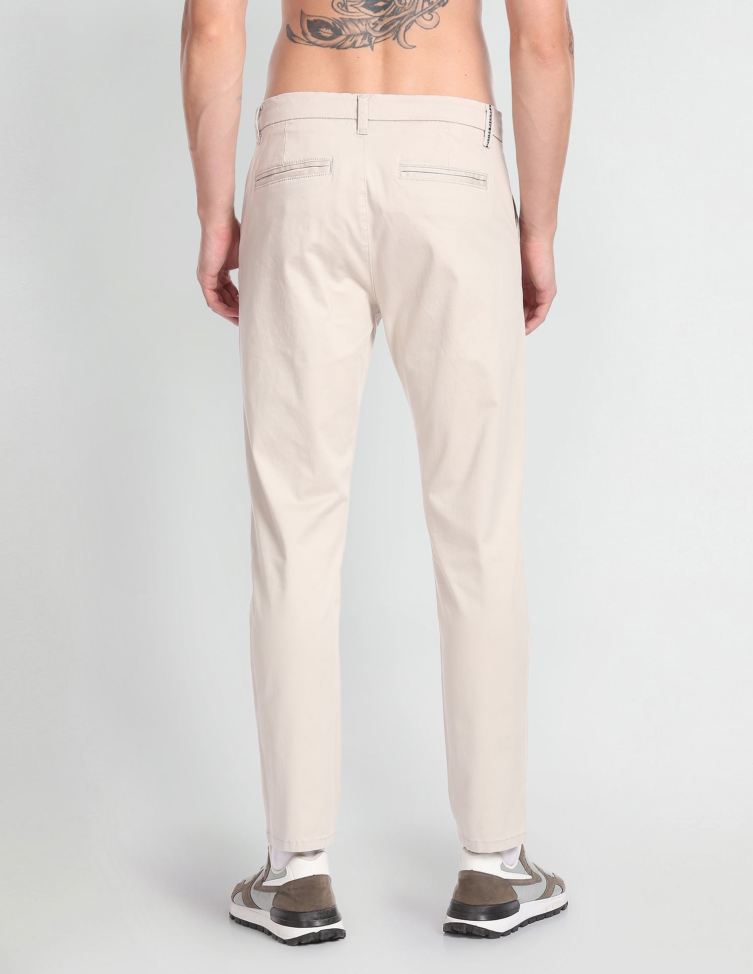 Flying Machine Mid Rise Slim Tapered Trousers