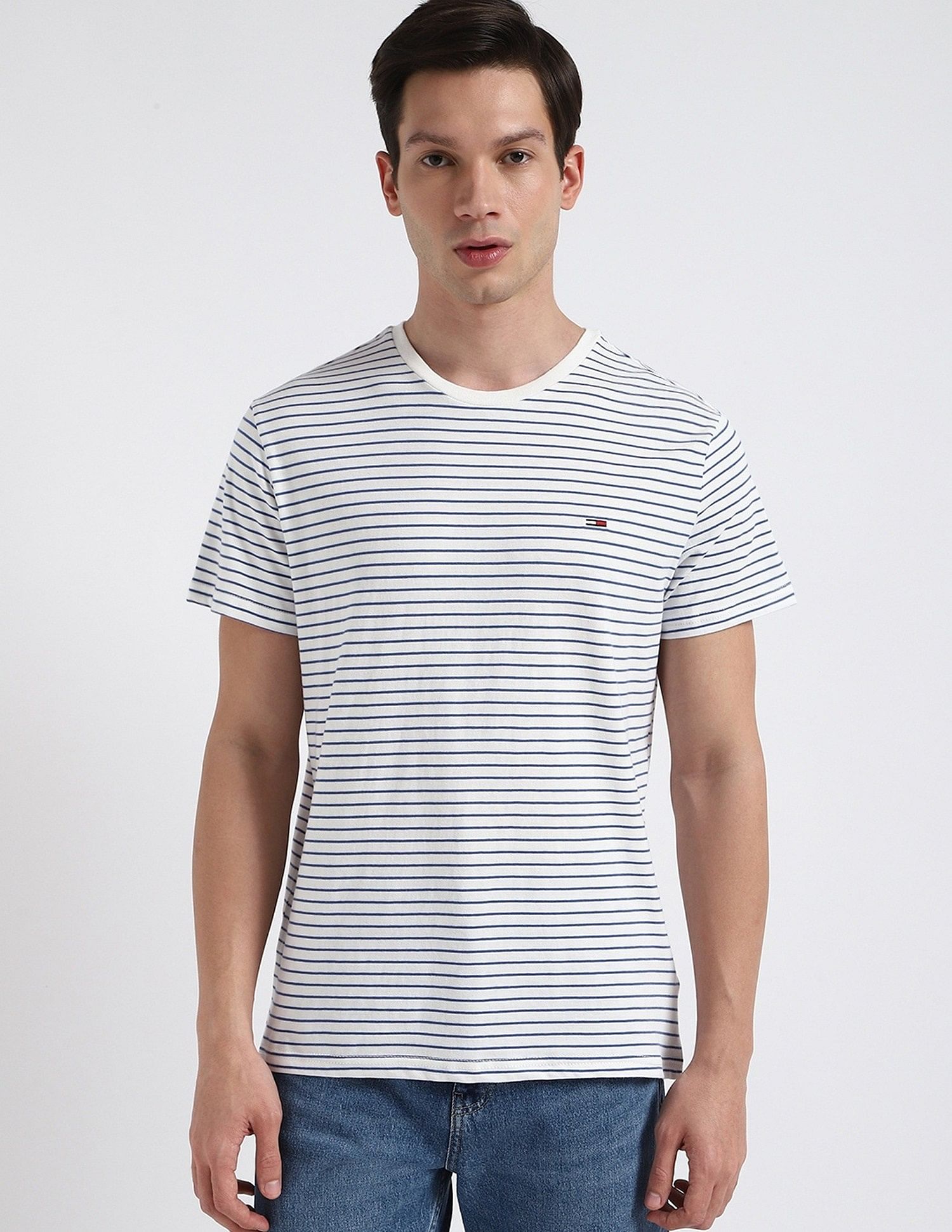 Tommy Hilfiger Striped Slim-Fit Cotton T-Shirt