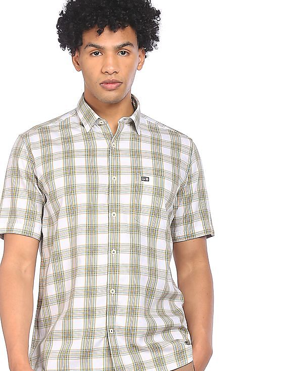 Buy Arrow Sports Heathered Herringbone Shirt - NNNOW.com