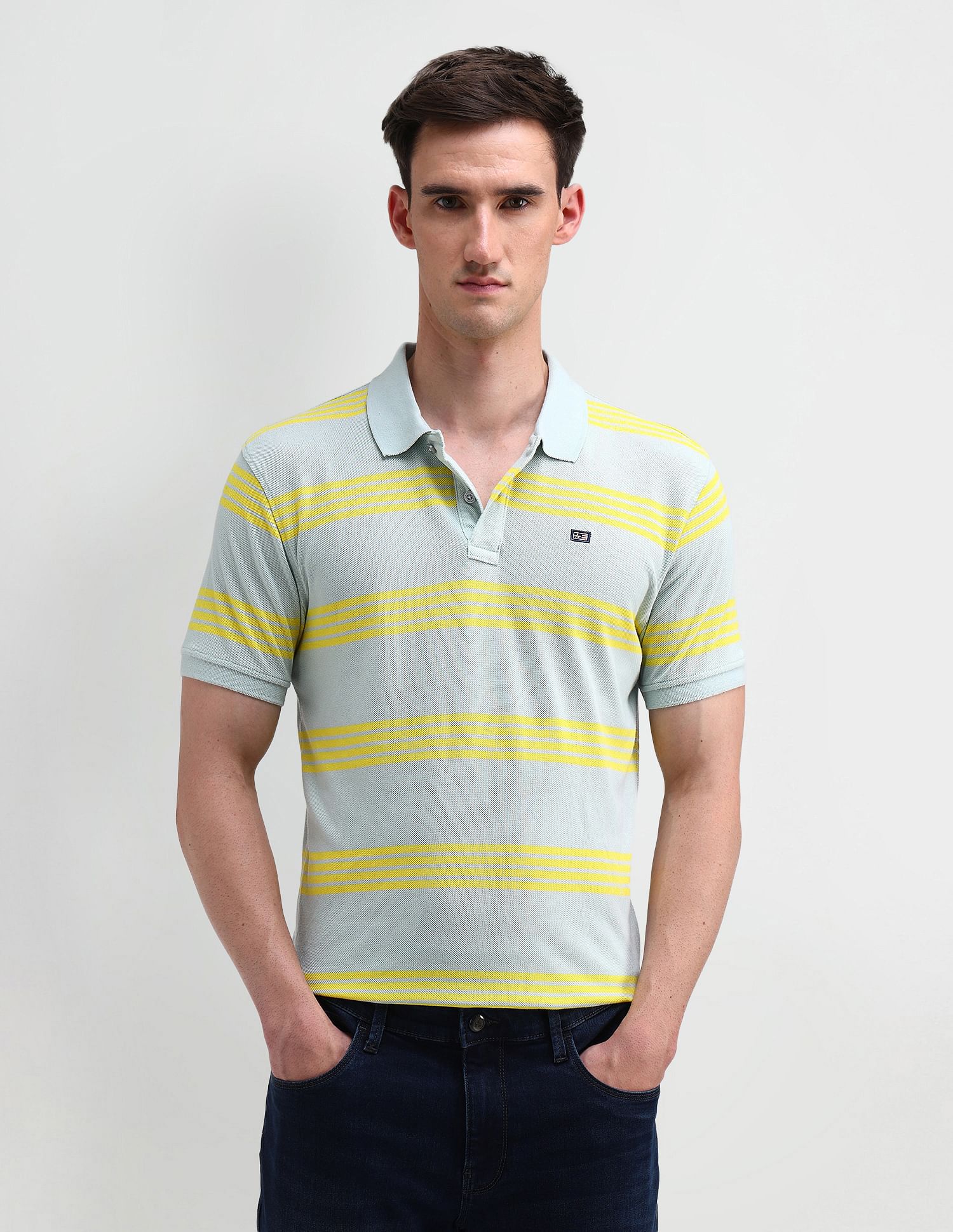 Arrow Sport Striped Regular Fit Polo Shirt