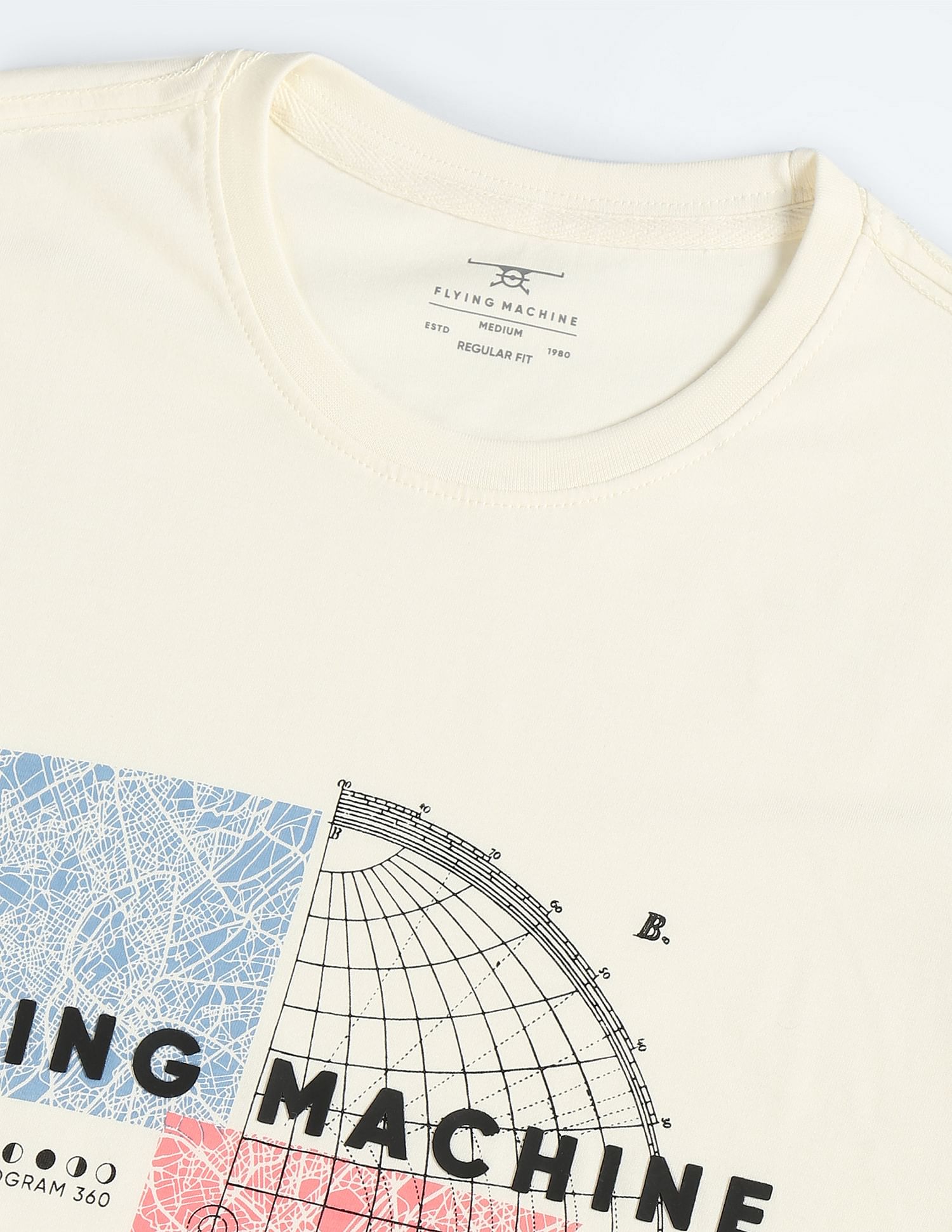 Flying Machine Brand Print Cotton T-Shirt