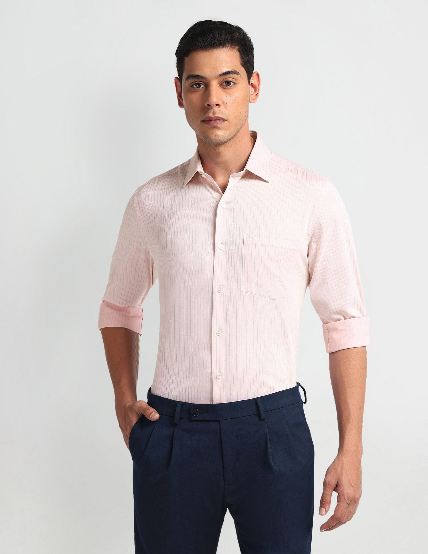 Arrow Vertical Stripe Pure Cotton Shirt