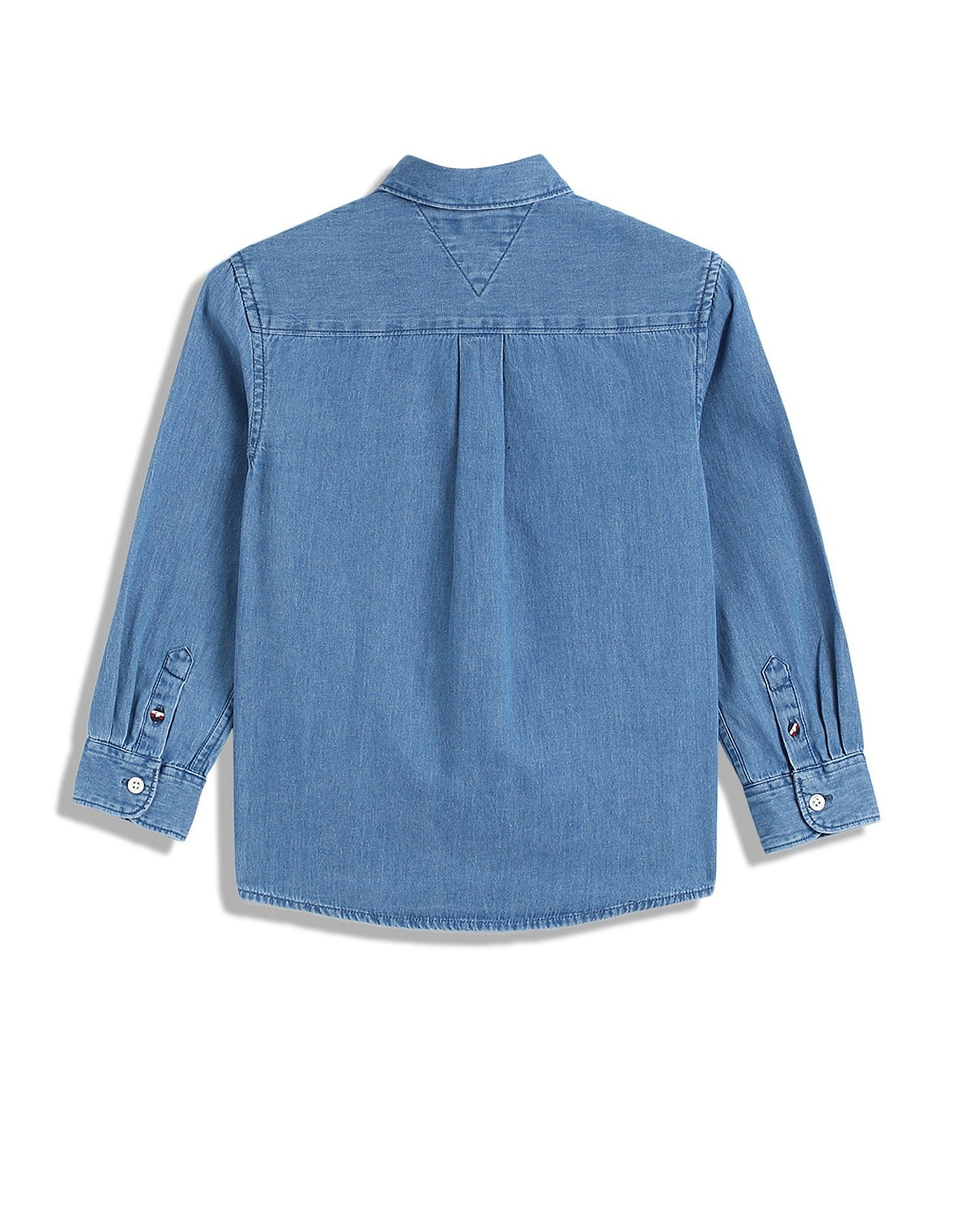 Tommy Hilfiger Kids Boys Solid Regular-Fit Cotton Shirt