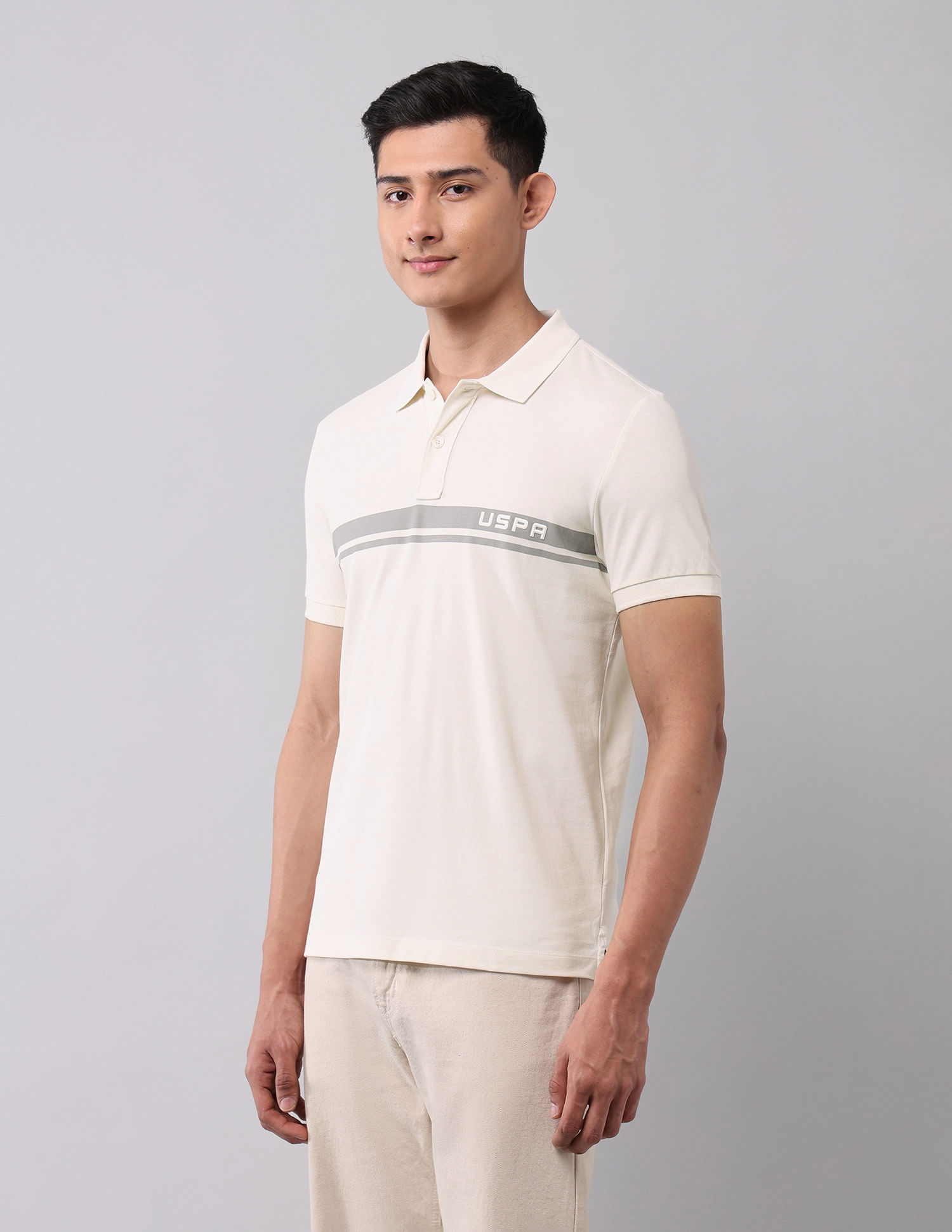 U.S. Polo Assn. Denim Co. Horizontal Striped Black Label Polo Shirt