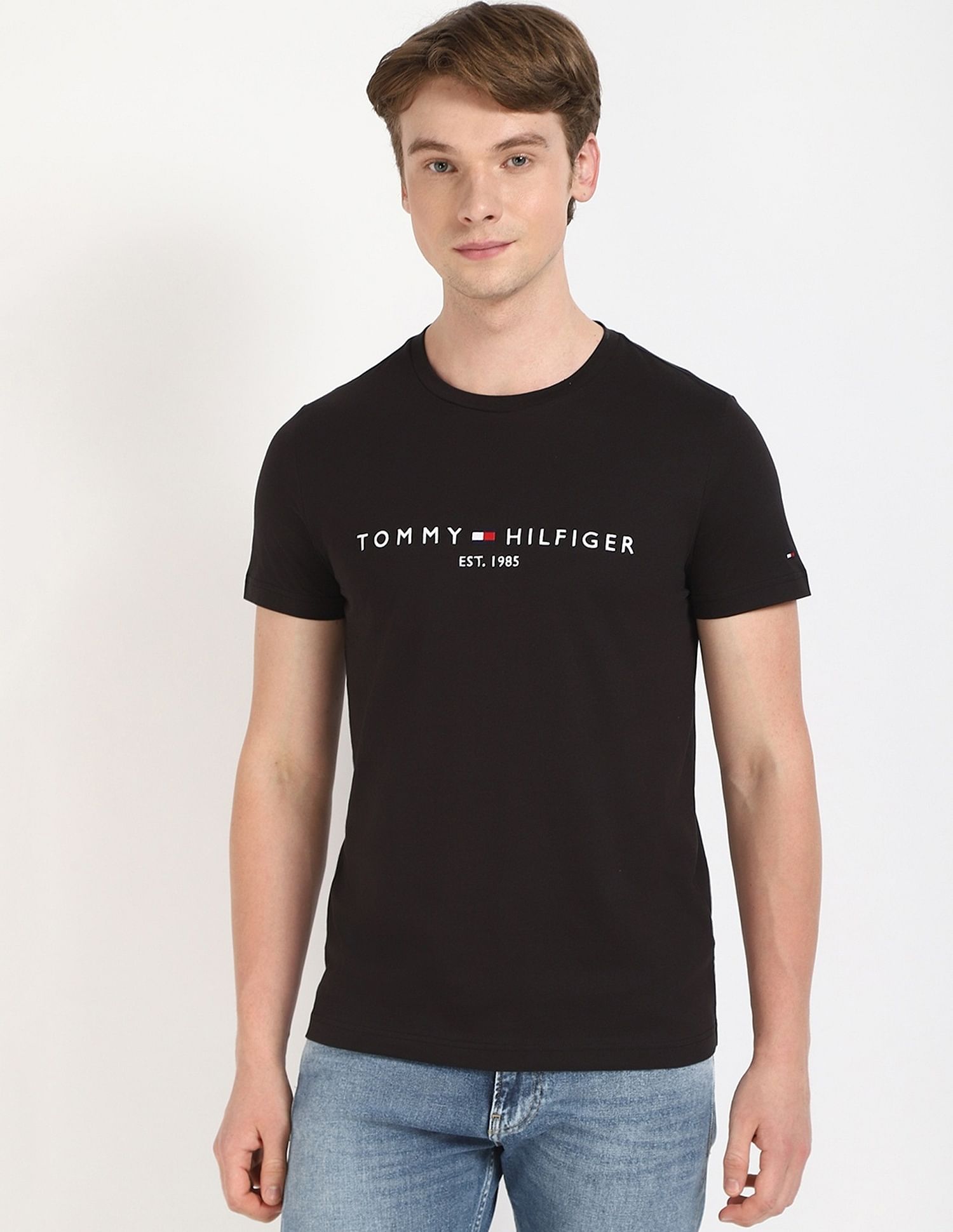 Tommy Hilfiger Embroidered Logo Slim-Fit Cotton T-Shirt