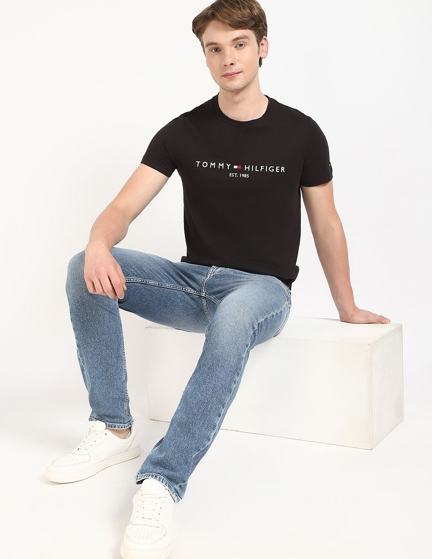 Tommy Hilfiger Embroidered Logo Slim-Fit Cotton T-Shirt