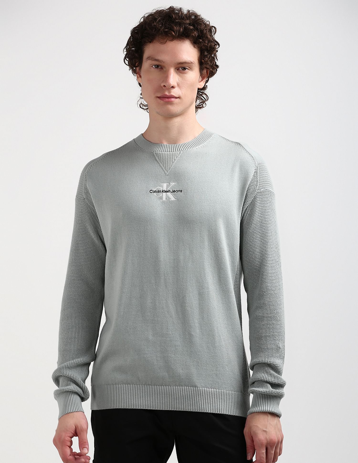 Calvin Klein Transitional Cotton Monogram Sweater