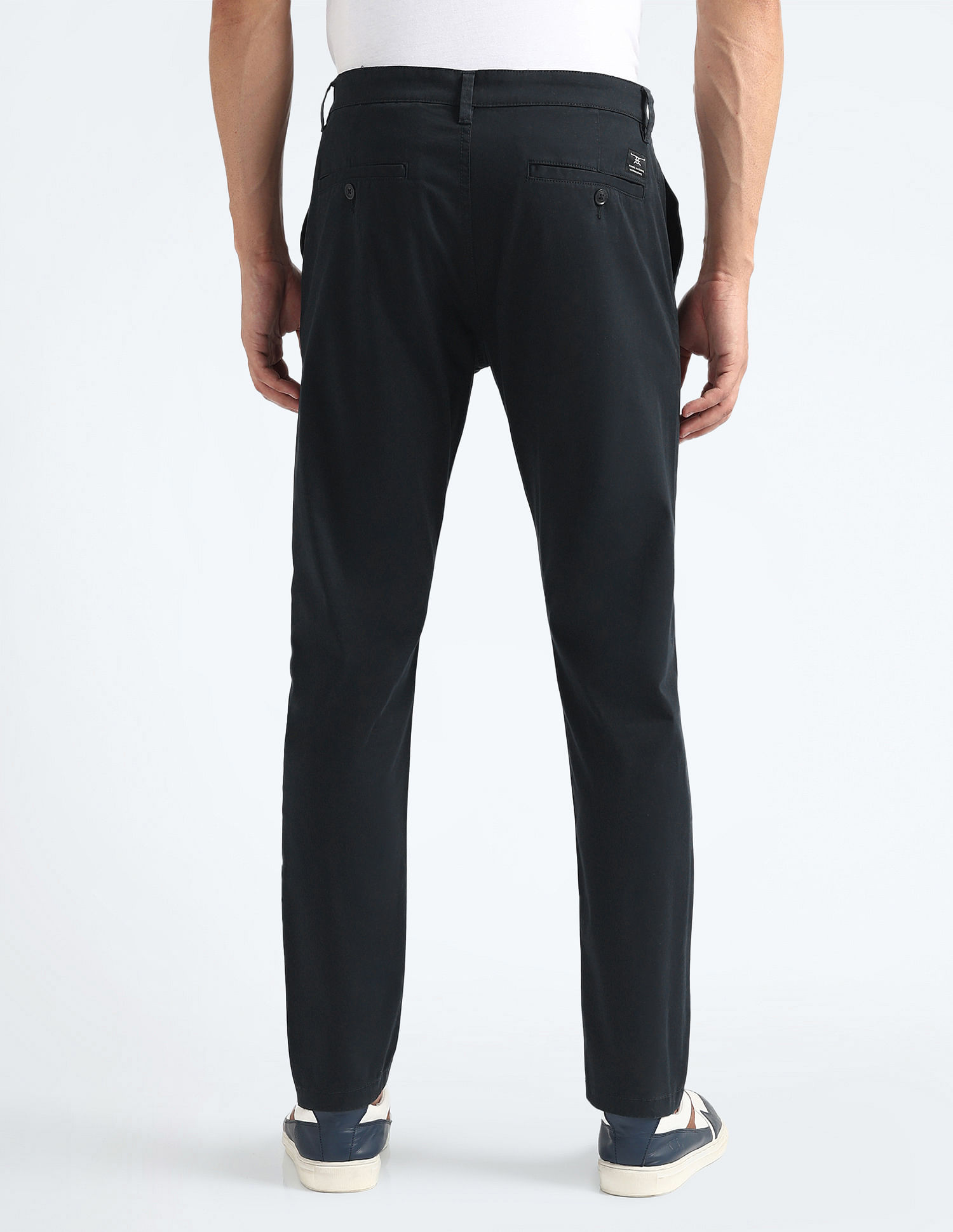 Flying Machine Slash Slim Tapered Fit Solid Chinos