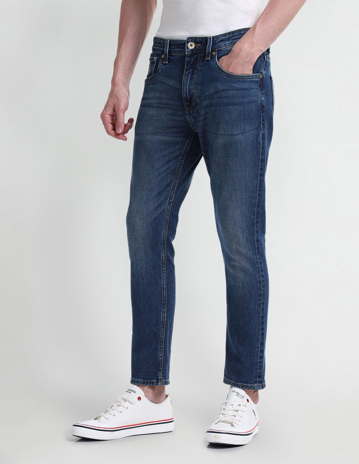 U.S. Polo Assn. Denim Co. Henry Tapered Cropped Fit Blue Jeans